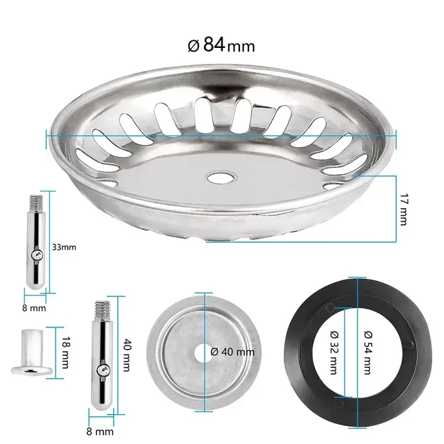 Crépine d'évier de cuisine 304 bouchon d'eau en acier… – vue 5