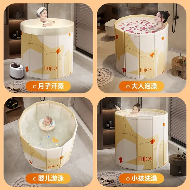 Seau de bain pliant adulte ménage seau de bain Bidet… – vue 3