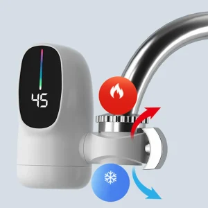 Robinet d&rsquo;eau électrique à chauffage instantané, cuisine, salle de bains, évier, économie d&rsquo;énergie, mélangeur thermostatique pour maison, hôtel, camping-car, utilisation au bureau