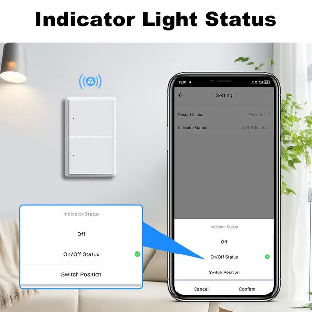 Manhot Matter-Joli d'éclairage mural intelligent WiFi – vue 3