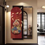 Miroir de salle de bains rectangulaire de Luxe, Design créatif, grand miroir de salle de bains, ornement esthétique, décoration de meubles de maison