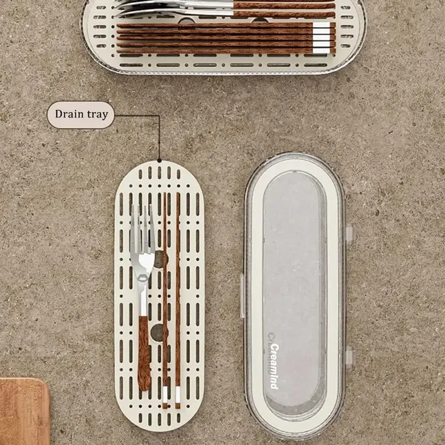 Boîte rangement baguettes cuisine transparent plastique… – vue 5