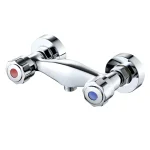 Robinet mitigeur à Double interrupteur, robinet de douche chaud et froid, mitigeur mural à Double commande, robinet de baignoire de salle de bains