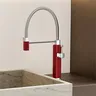 Plan de cuisine moderne de luxe en laiton rouge – vue 4