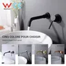 Robinet en laiton noir chaud et froid – vue 2