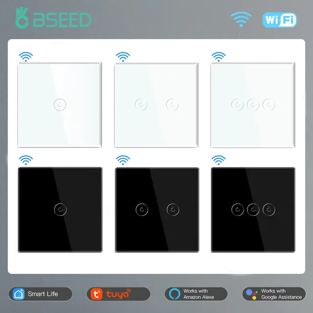 BSEED-Joli Mural Tactile Wifi Intelligent à 2 Voies