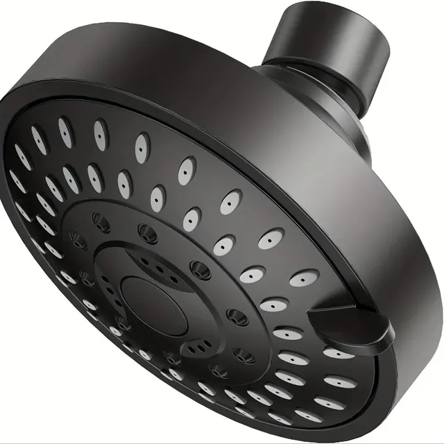 Pommeau douche rond quatre pouces cinq modes ABS noir…