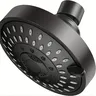 Pommeau douche rond quatre pouces cinq modes ABS noir… – vue 1