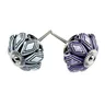 Lot douze boutons céramique glaçurée forme fleur… – vue 5
