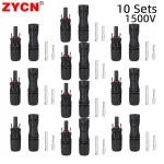 10 paires de connecteurs solaires photovoltaïques 1500V 30/45/50/60A IP68 mâle femelle panneau Module étanche câble PV 2.5/4/6 mm2 électrique