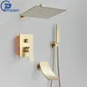 Ensemble de robinets de douche en or brossé