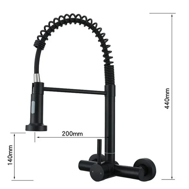 Robinet de cuisine extractible en acier inoxydable – vue 2