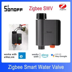 SONOFF SWV vanne d&rsquo;eau Zigbee robinet contrôleur d&rsquo;irrigation intelligent système minuterie App commande vocale Via Alexa Google ZHA Ewelink