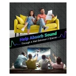 panneau acoustique mural insonorisant autoadhésif polyuréthane haute densité feutré anthracite relief géométrique tridimensionnel triangulé modulable absorbant