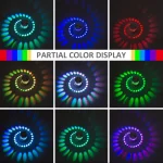Lampe murale LED RGB à trou en spirale, effet coloré, pour fête, Bar, hall, KTV, décoration d&rsquo;intérieur uniquement, lampe RGB avec télécommande