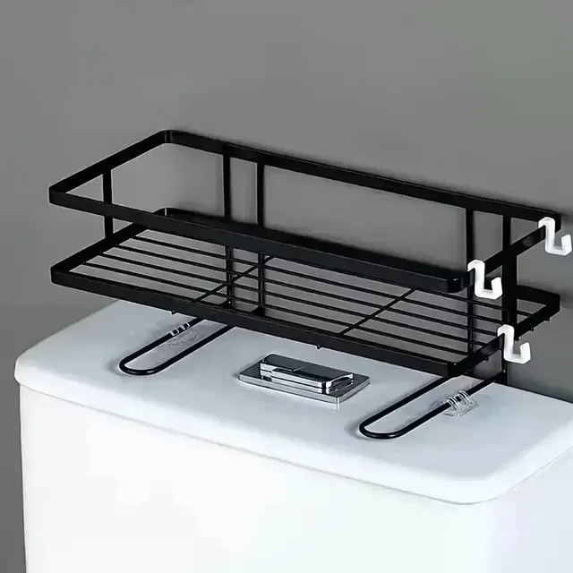 Étagère rangement salle bain toilettes compacte blanche… – vue 4