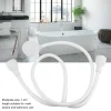 Pommeau Douchette Flexible Tuyau 1200mm ABS Blanc Tete Perforee Embouts Integres Double Robinet Chaud Froid Installation Rapide Durable Leger Maniable