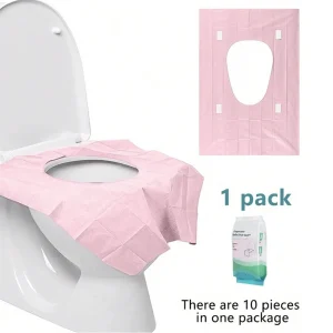 Housses de siège de toilette jetables, 1 pièce/10 pièces, tapis de toilette en papier imperméable et Portable pour hôtel, voyage, usage domestique, décor de salle de bain, été