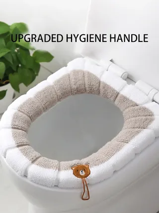 Housse siège toilette rembourrée chaude confortable pelucheuse épaisse…