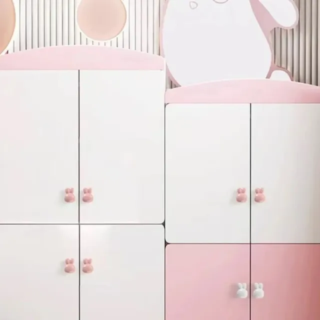 Boutons d'armoire en céramique lapin – vue 5