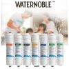 Cartouche De Filtration D’Eau Waternoble 10 Pouces, Remplacement Coton PP & Filtre Charbon Actif T33, Élimination Du Chlore, Système De Purification D’Eau Compatible