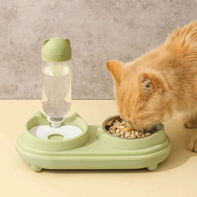 Double bol antidérapant anti-déversement pour chat – vue 4