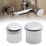 capuchon cache manette robinetterie cuivre électroplaqué chromé argent brillant miroir cylindrique emboîtable universel antioxydant anticorrosion robuste durable élégant minimaliste hôtel