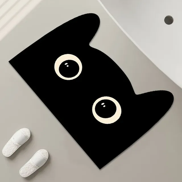 Tapis de bain à séchage rapide chat noir – vue 3