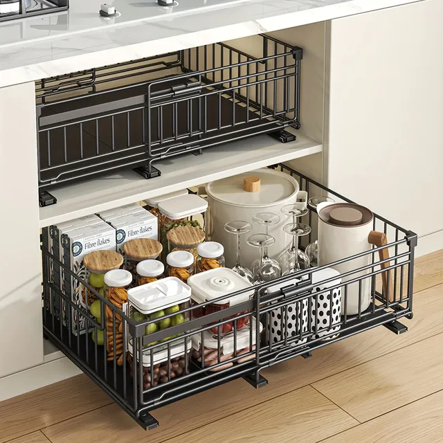 Organisateur cuisine tiroir coulissant extractible…