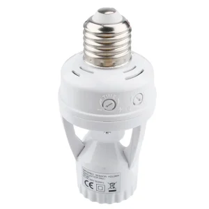 Support d’ampoule avec capteur de mouvement intelligent E27, adaptateur de capteur d’induction PIR, convertisseur de Base de lampe, interrupteur LED automatique AC 110V 220V Support d’ampoule avec capteur de mouvement intelligent E27, adaptateur de capteur d’induction PIR, convertisseur de Base de lampe, interrupteur LED automatique AC 110V 220V