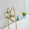 Robinet mitigeur de baignoire noir doré de luxe – vue 4