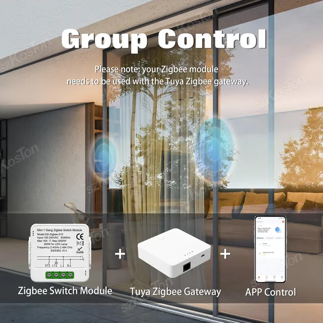 Module de commutation intelligent Tuya ZigBee – vue 3