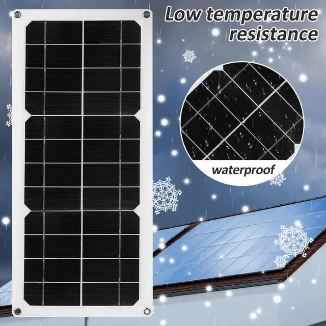 Kit de panneau solaire portable étanche avec port USB – vue 2