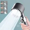 Pommeau douche main multijets cylindrique gris métallisé… – vue 1