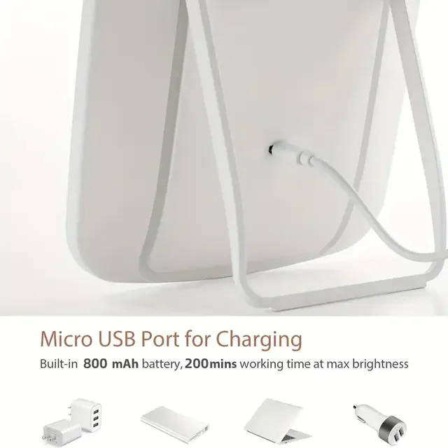 Miroir de maquillage LED avec support – vue 6