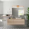 Applique murale miroir de salle de bain en bois massif – vue 6