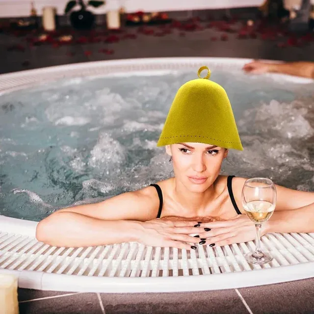 Chapeau sauna laine respirante régulation température… – vue 5