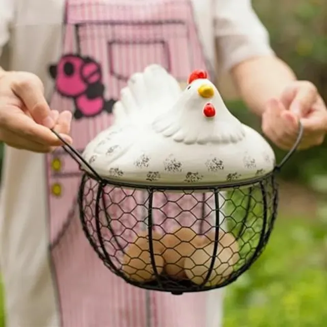Panier à œufs en céramique
