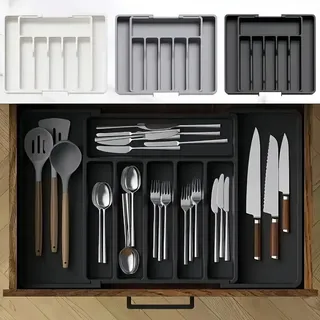 Organisateur couverts extensible réglable plateau ustensiles tiroir…