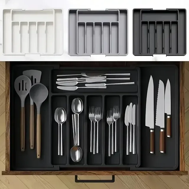 Organisateur couverts extensible réglable plateau…