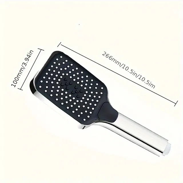 Pommeau argenté de douche à grande surface – vue 3