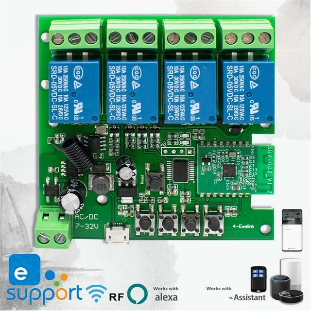 Module relais quatre canaux Wifi radiofréquence… – vue 4