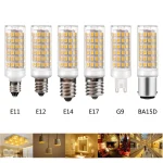 Ampoule LED en céramique à intensité variable pour lustre, G9, E11, E12, E14, E17, BA15D, 9W, DC, 110V, 220V, 2835, unique, remplacer l&rsquo;halogène