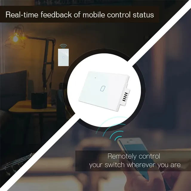 Interrupteur d'éclairage intelligent Wifi – vue 3