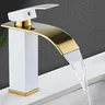 Nouveau robinet cascade de luxe noir blanc or – vue 2