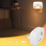 LED veilleuse prise ue capteur de mouvement intelligent lumière 220V applique murale pour maison WC allée couloir escalier cuisine chambre lampe de nuit