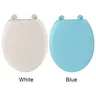 Siège toilette rond rembourré mousse bleu blanc… – vue 3