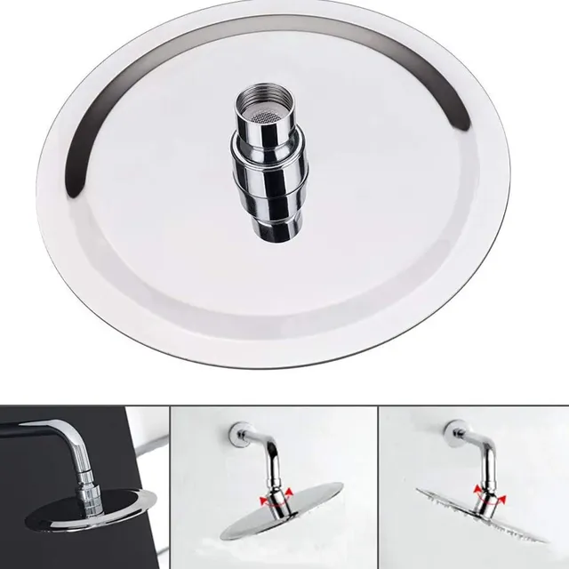 Pommeau de douche à effet de pluie carré/rond chromé de… – vue 3