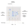 Thermostat mural tactile intelligent numérique écran LED… – vue 2