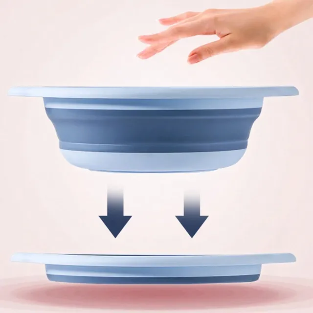 Bassine pliable portable silicone souple empilable peu… – vue 2